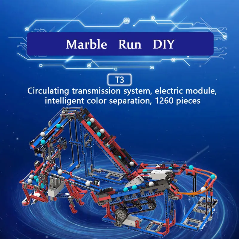 Строительные блоки строительные для детей техника лабиринт с шариками трасса