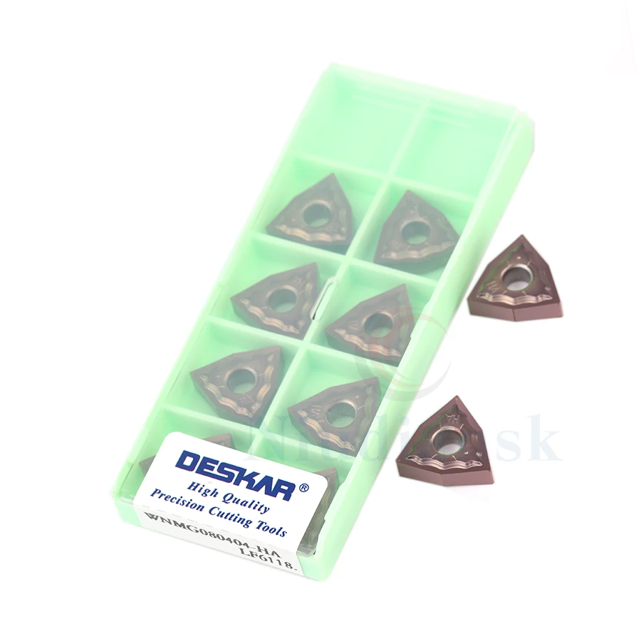 Ferramenta de Torneamento Ferramenta de Corte Externo Wnmg080408-ha Carboneto Inserção Cnc Torno Ferramenta Aço Inoxidável 10 Pçs Wnmg080404-ha Lf6118