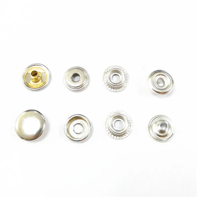 Латунная кнопка застежка содержит 4 части для одежды и сумок с пружинным