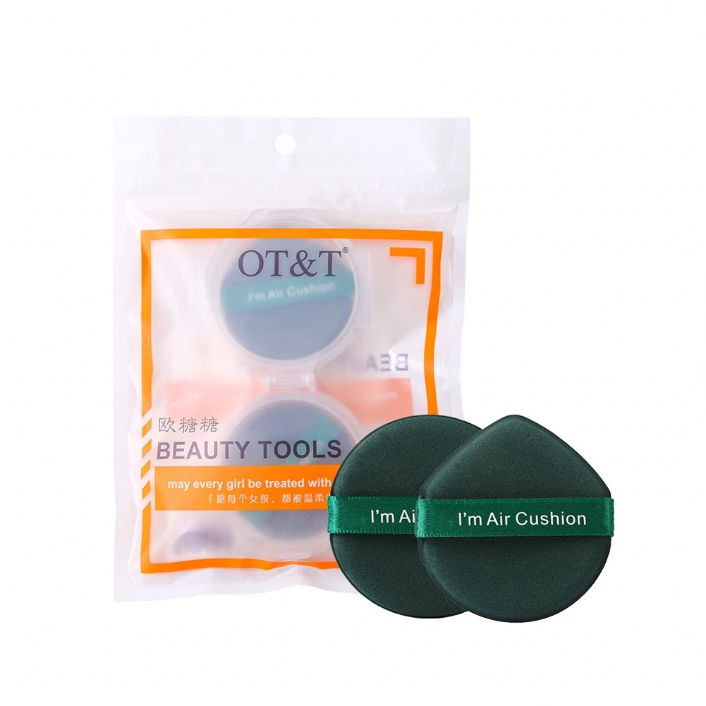 

2pcs Comestic Makeup Puff Air Cushion Soft Sponge Puff Dry Wet Concealer Foundation Smooth Powder Cosmetic Kit Tools