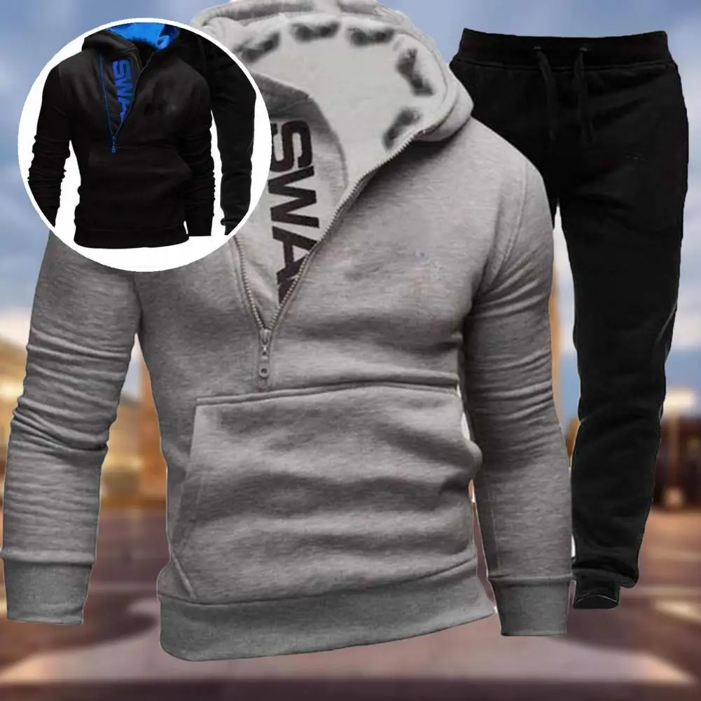 

Plush Autumn Winter Warm Sweatshirt Elastic Waist Sweatpants for Hiking