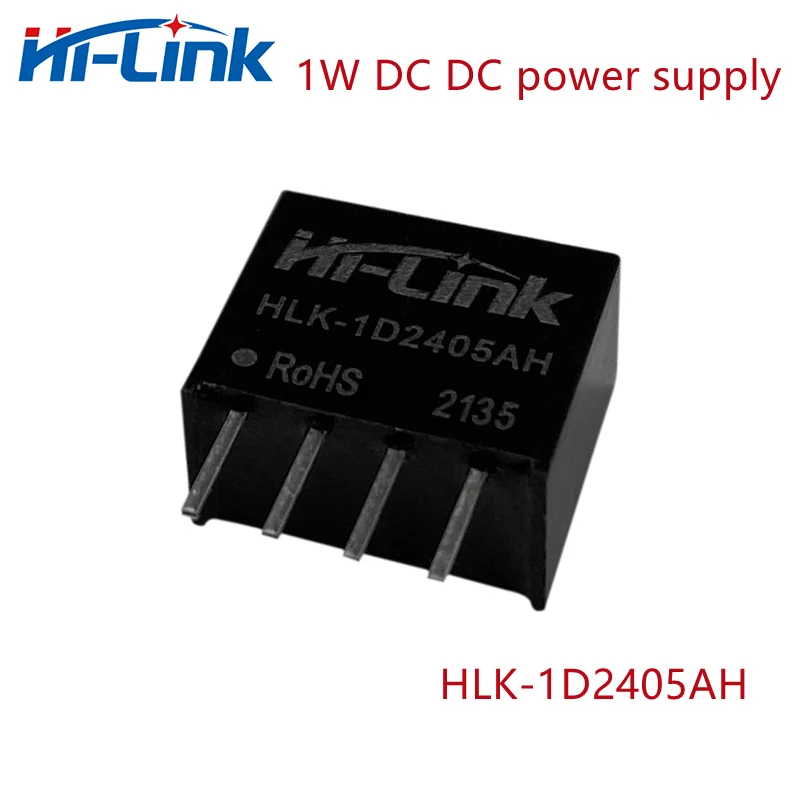 

Free shipping 5pcs/lot Hi-Link small size low cost 5V 1W high-efficiency DC DC converter voltage transformer HLK-1D2405AH