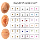 Кольцо с имитацией серьги, 12 шт.карточка, не пирсинг