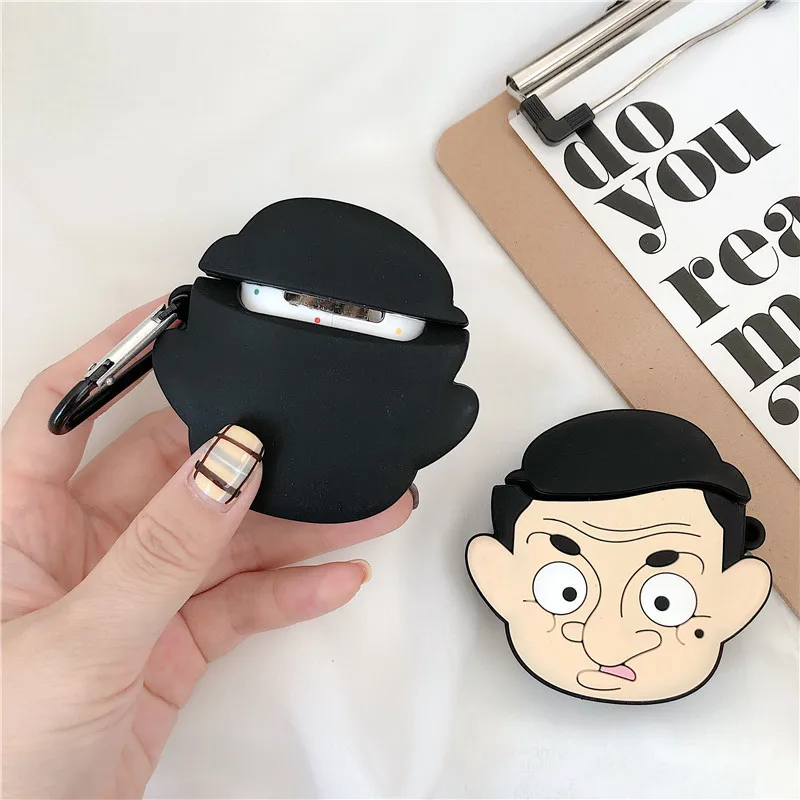 Фото Для AirPod 2 Чехол 3D Мистер Боб мультфильм мягкий силиконовый чехол для наушников s Для AirPod 2 Чехол 3D Мистер Боб мультфильм мягкий силиконовый чехол для наушников s