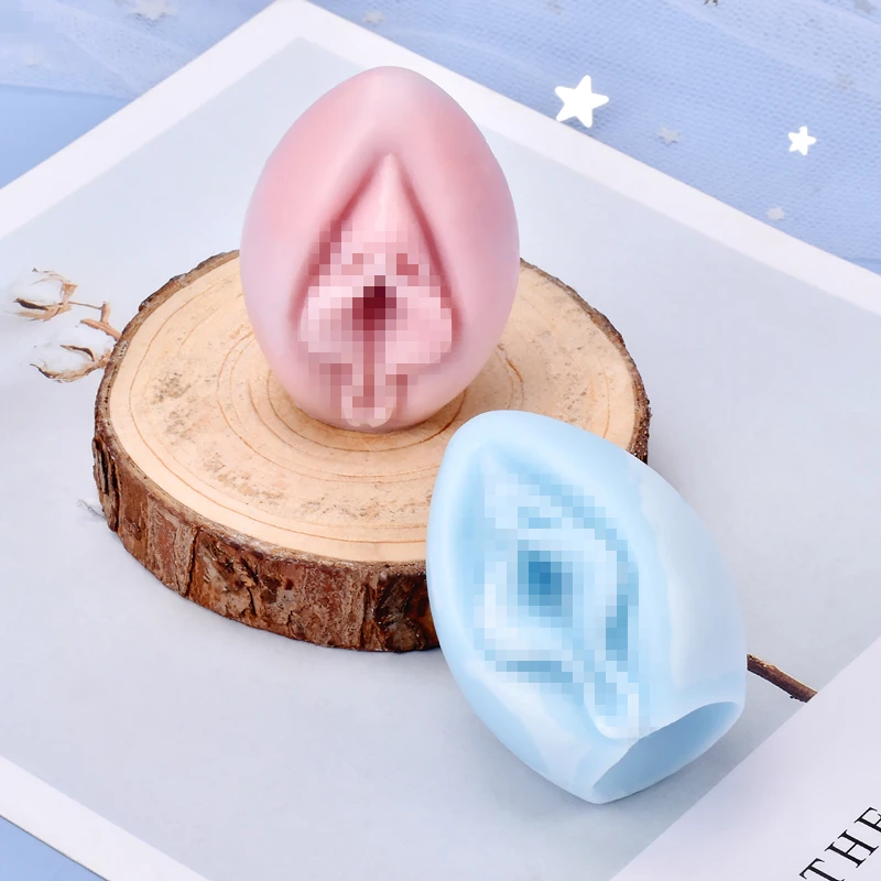 Сексуальная силиконовая форма для свечей в форме женских гениталий боди мастика