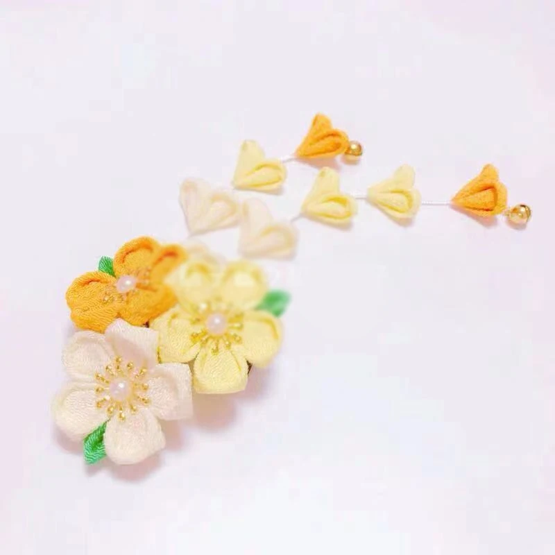 1 шт. оранжевый ручной работы украшение для волос древний японский стиль кисточка