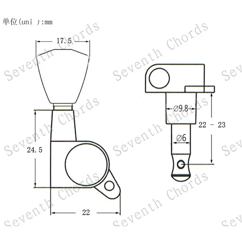 Черные Струны для электрогитары 6R/партия кнопки колышки ключи тюнер головки