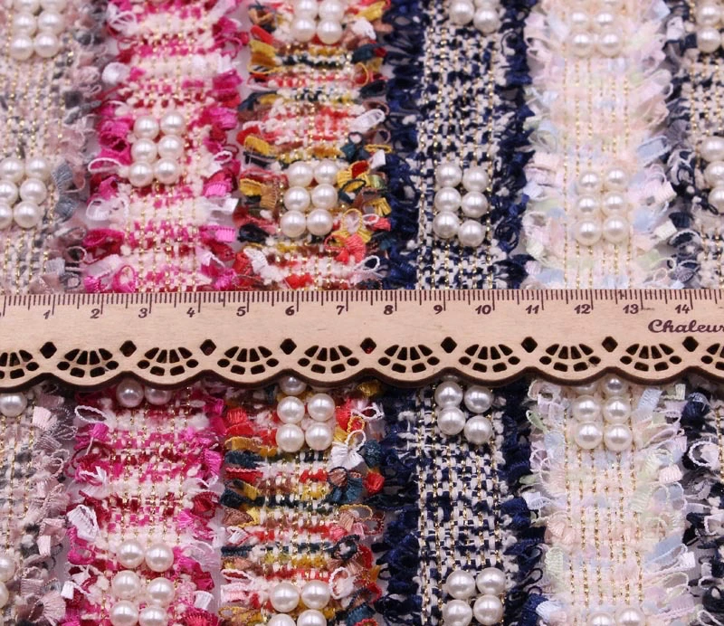 5 ярдов пластиковые жемчужные вышитые бисером кружева 3 см одежда воротник