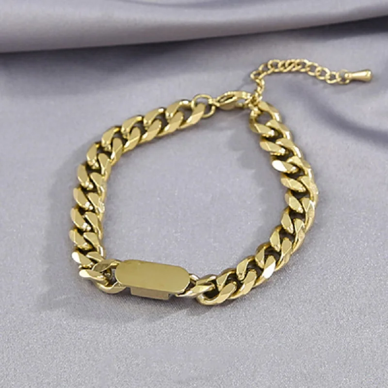 Комплект из колье и браслета титановой стали | Украшения аксессуары