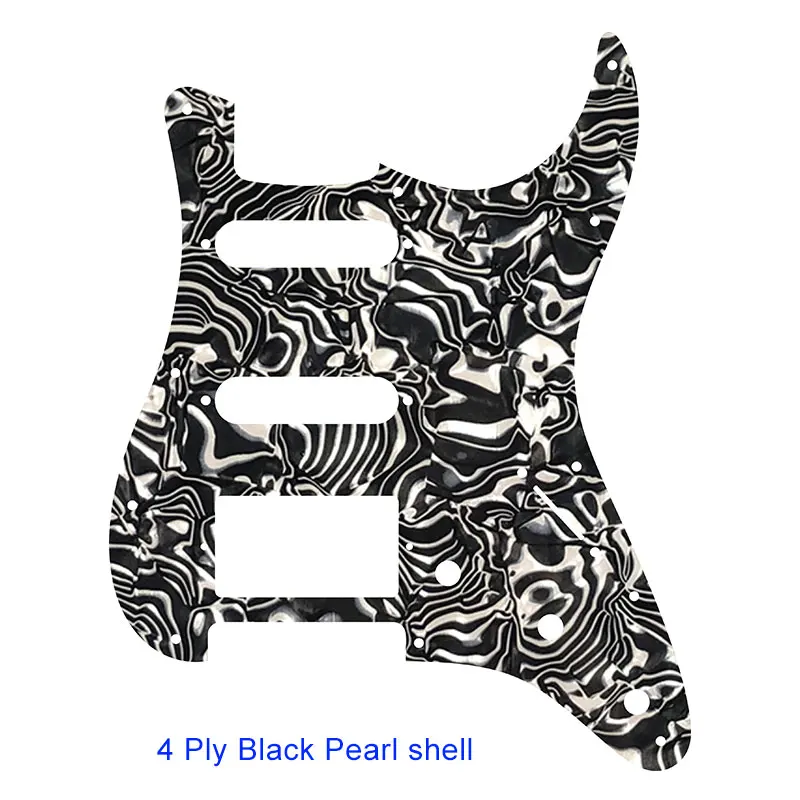 black pearl pearl Качественные электрогитары Для США \ Мехико Fd Stratocaster 11 отверстий HSS PAF хамбакер гитара накладка царапина пластина - Цвет: black pearl pearl