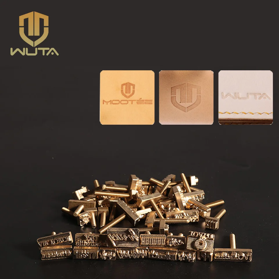 

Customized Leather Brass Stamp Custom Logo Copper Mold Leather Wood Carving Brand Printing Stamp Bread Cake Stamp W/ Brass Screw