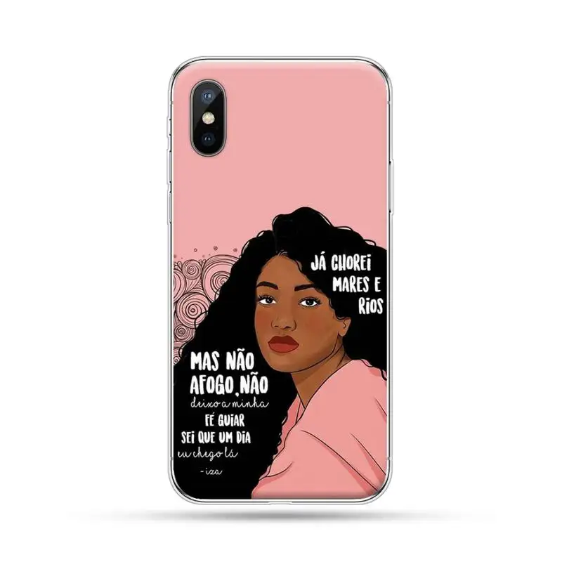 

Personalized MELANIN POPPIN Black Girl Phone Case For iphone 12 mini 5 5s 5c se 6 6s 7 8 plus x xs xr 11 pro max