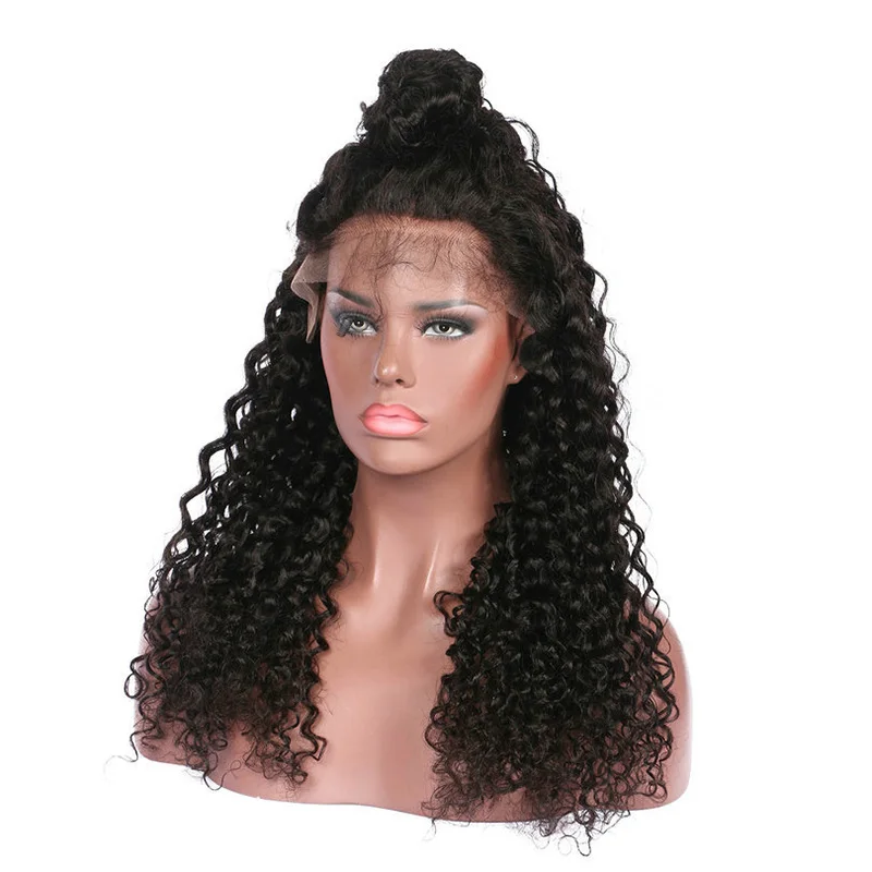 

Long 136 Lace Front Human Hair Wigs Jet Blsck Closure Wigs With Baby Hair 150% Density -28 Inches For Women Free Shipping