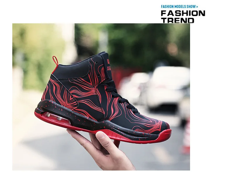 Jordan shoes high help couple night light basketball shoes shock-absorbing anti-slip wear-resistant combat boots sneakers