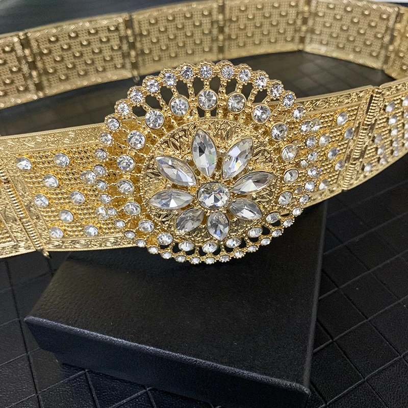 Arab Gilding Caftan Belt Morocco Women Wedding Jewelry Adjustable Length Waist Chain Metal Arab Dubai Bridal Gift