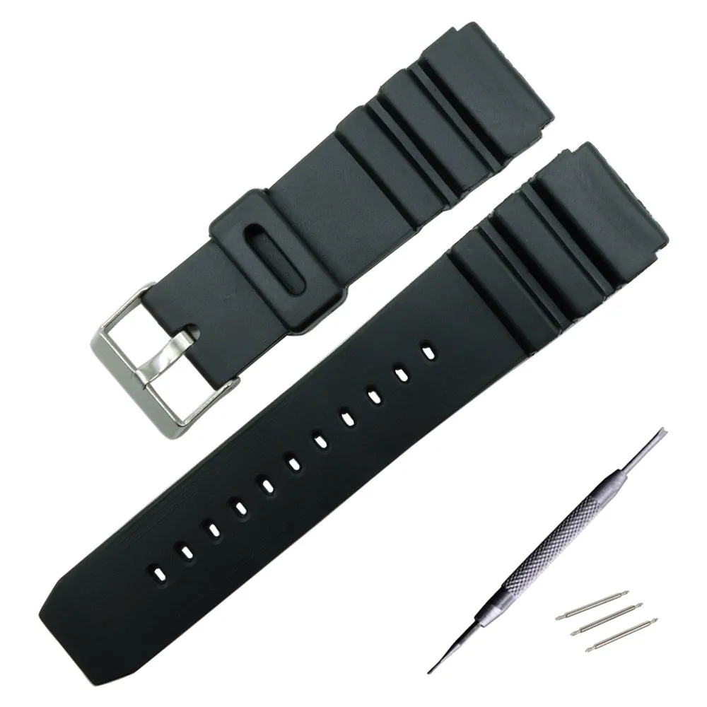 Ремешок резиновый для часов черный спортивный браслет дайвинга аксессуары g shock 16