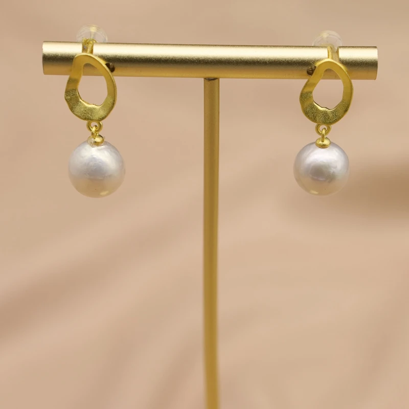 

Xlentag натуральный пресноводный жемчуг нерегулярные полые серьги из стерлингового серебра Подвеска для женщин, изысканный подарок любви юве...