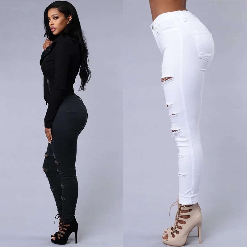 

jeans for women sexy skinny denim jeans fashion street casual pencil pants female spring and summer clothing