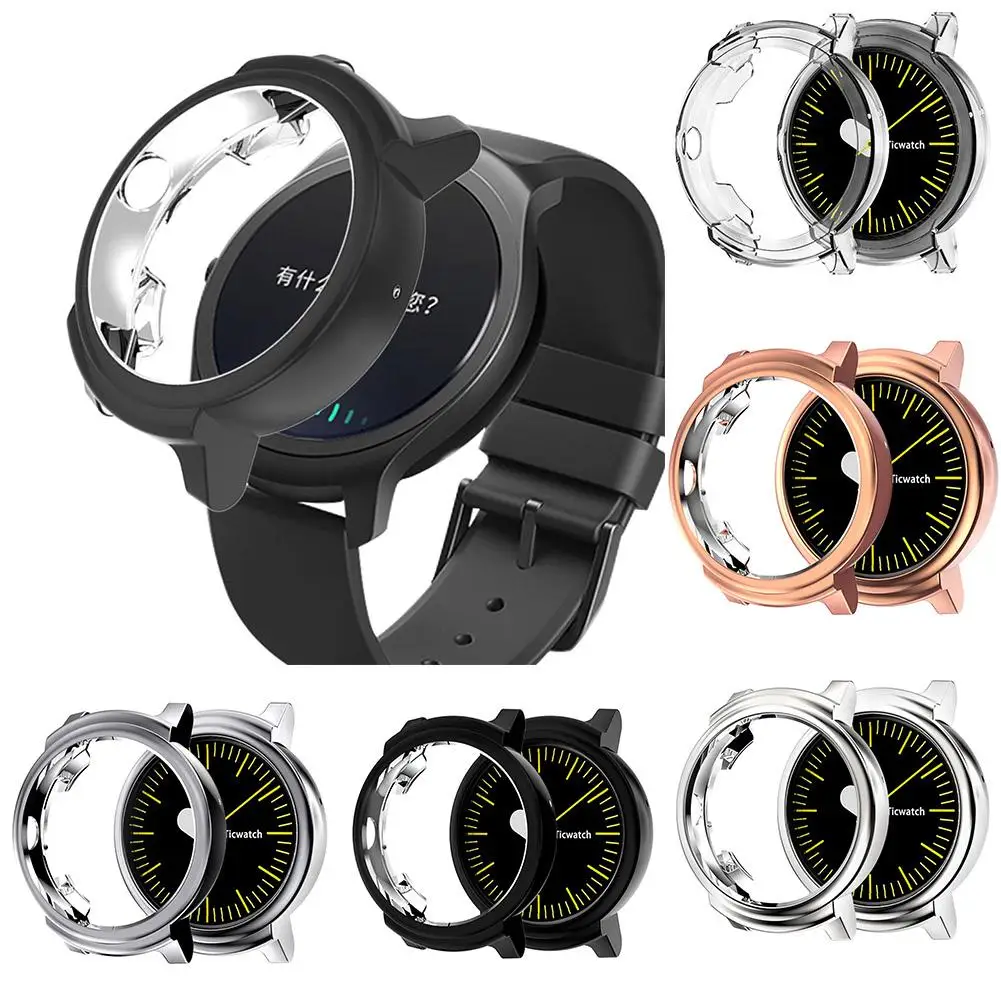 

Watch Cases Soft Shockproof Smart Watch Protective Case Bumper Frame Cover for Ticwatch E Watch Protective Case Shockproof Cover