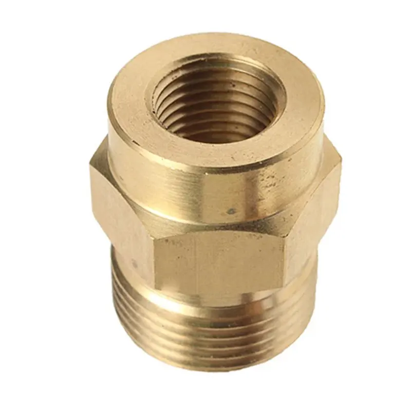 

New Brass Joint Nozzle Copper Washer Snow Foam Lance Adapter Coupler 1/4 inch F - M22 for Spray Gun Fittings Water Tools