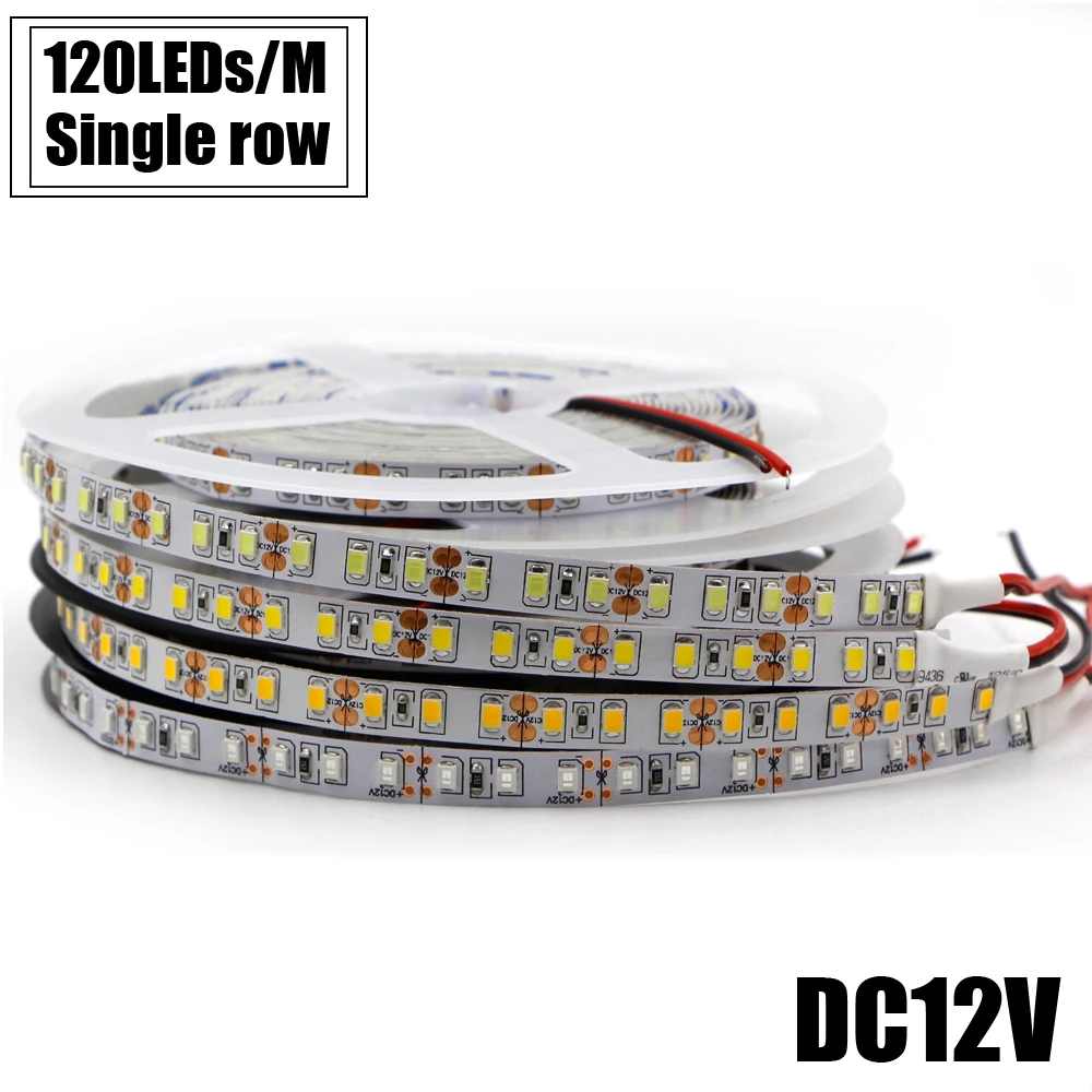 

5 м 2835 SMD более яркая, чем Светодиодная лента 3528 5050 SMD 600, 12 В постоянного тока, 120 светодиодов/м, кухонная декоративная лента для дома, белая, син...