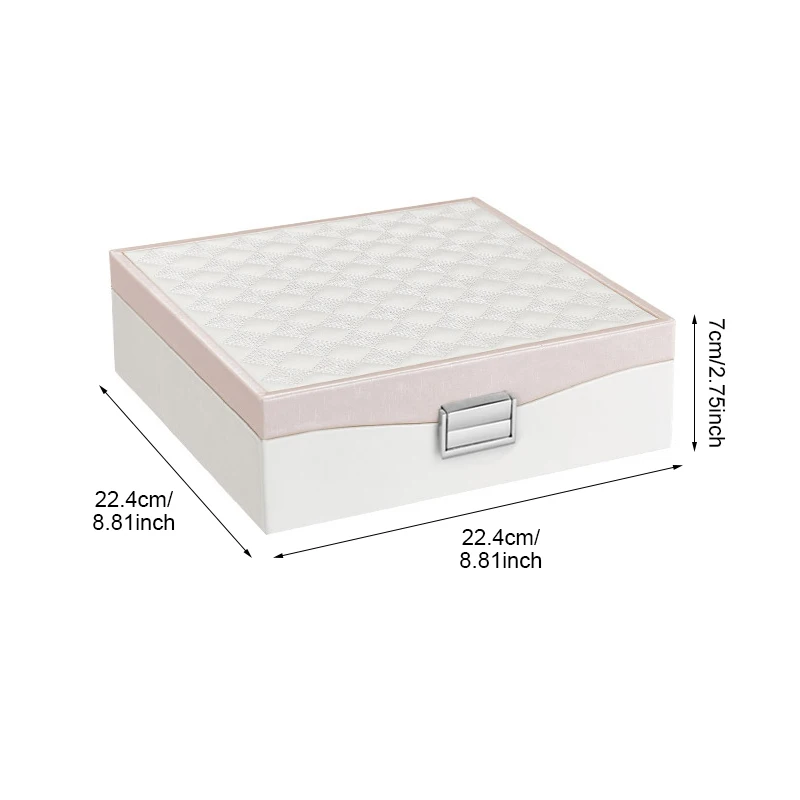 Girl Travel PortableJewelry Storage Box Earrings Nail Ring Necklace Organizer Bracelet Lipstick Cosmetic Makeup Case Accessories