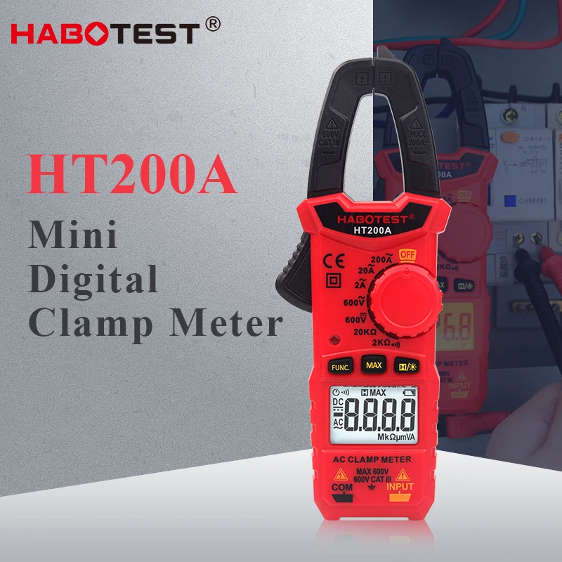 Habotest HT200A Mini Digital Clamp Meters Clampmeter Meter Multimeter | Инструменты