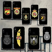 spain national police logo phone cases for xiaomi mi redmi note 7 8 9 pro 8t 9t 9s 9a 10 lite pro