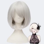 Nier:Automata YoRHa 2B белый парик для косплея Женская ролевая игра YoRHa  2 Тип B серебряные костюмы для волос