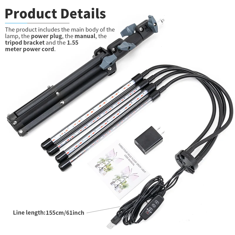 

Dimmable Phyto Led Lamp Plants Growing Light USB Indoor Lighting For House Cultivation Full Spectrum Phytolamps Flood Standing