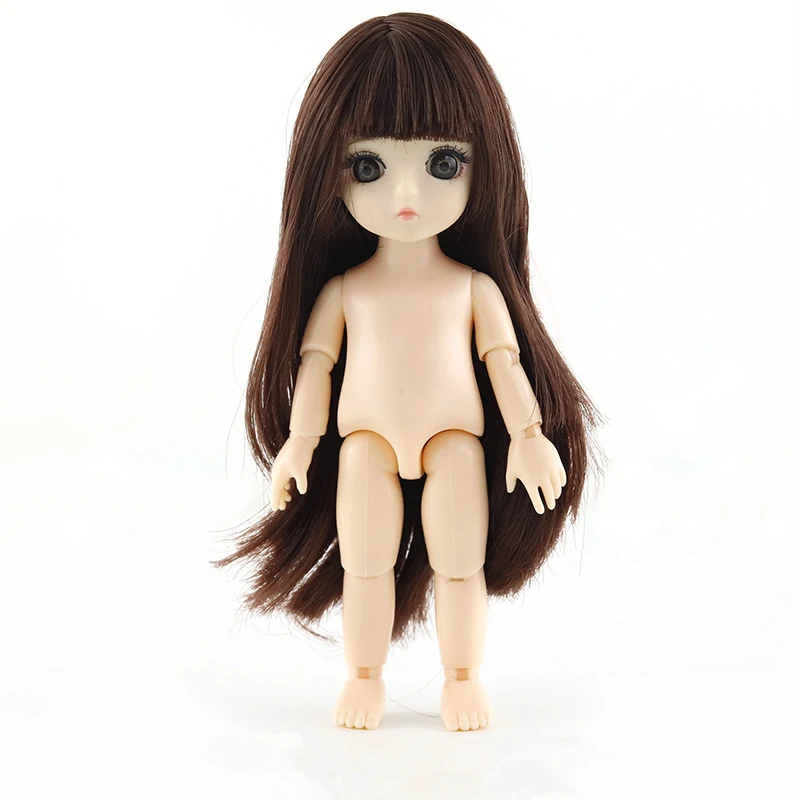 Baby Dolls13 шарнирная подвижная BJD Детская кукла обнаженное тело 15 см Figma модные куклы игрушки для девочек подарок 1/8 DIY игрушки - Цвет: Brown B