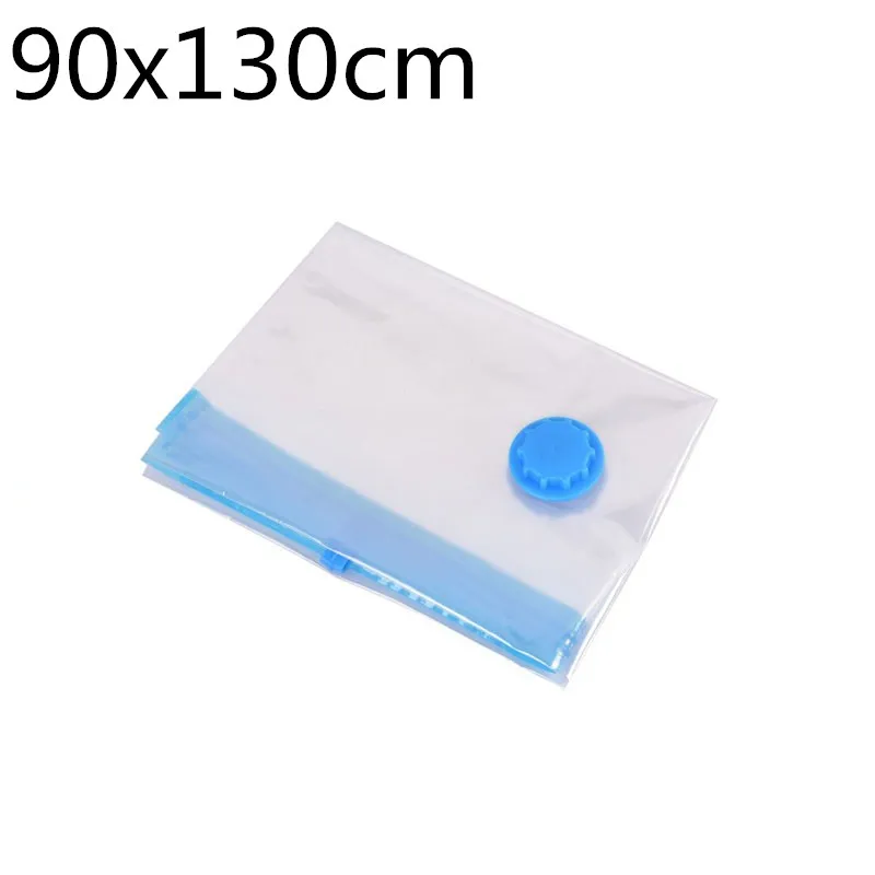 2pcs 90X130CM Hifuar 2/10 шт. Вакуумный пакет для хранения одежды посылка сжатого Организатор для гардероба компактный застегивающийся вакуумный четкая печать сумка складная сумка для хранения - Цвет: 2pcs 90X130CM