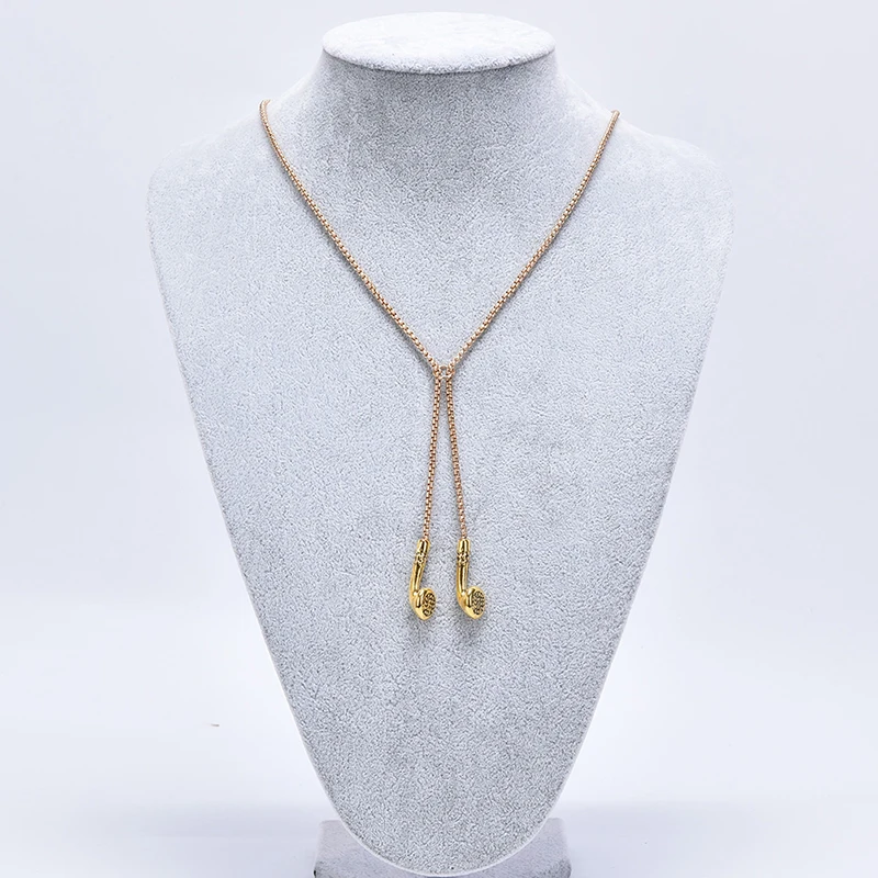 Ashion Jewelry мужское ожерелье хип-хоп Музыкальная подвеска в виде наушников ожерелья