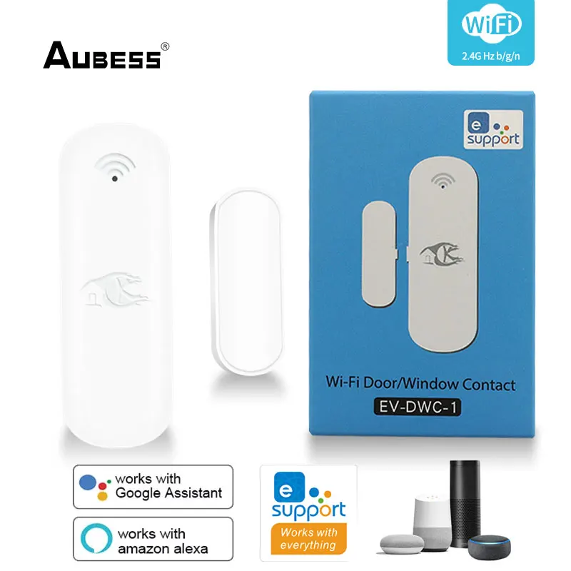 

Aubess Ewlink Smart WiFi Door Sensor Door Open / Closed Detectors Wifi Home Security Alarm Compatible With Alexa Google Home