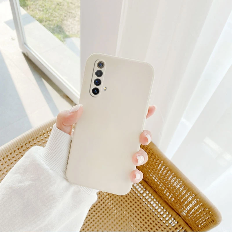 original square liquid silicone cute case for oppo realme x7 c35 q3pro camera lens protect soft phone back cover x50 v25 v15 xt free global shipping