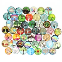 mosaic tiles tree of life glass dome cabochons printed half round gems for jewelry making handcrafts diy findings cabochon