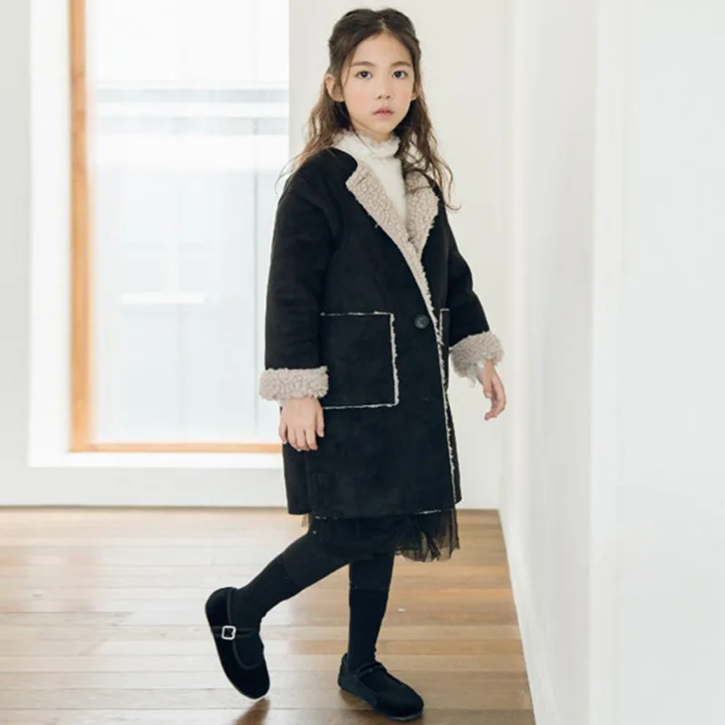 Пальто для девочек коллекция 2019 года сезон осень зима Новинка повседневное