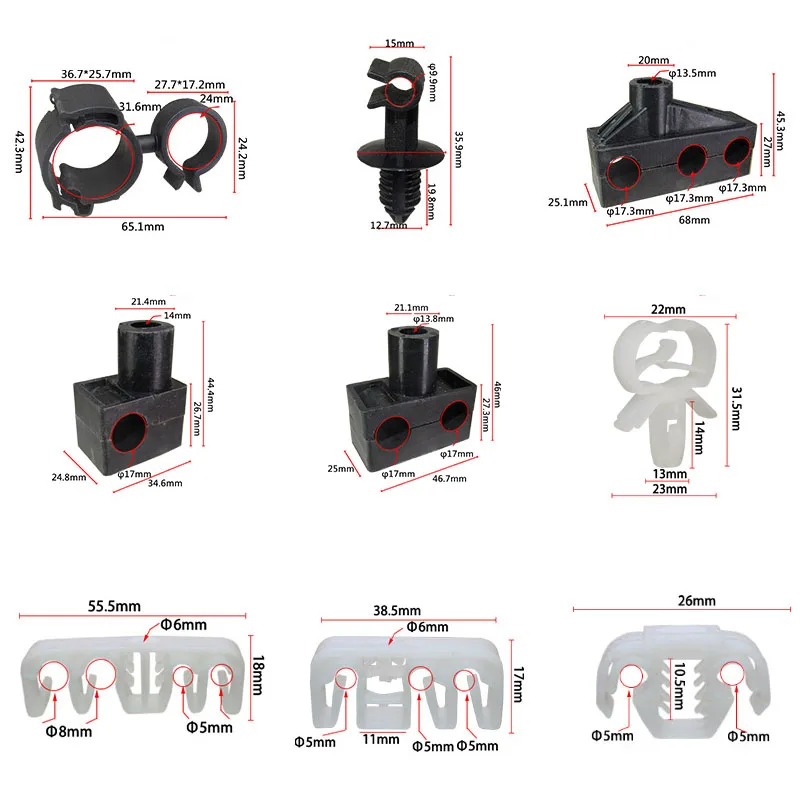Автомобильные кабели зажим для воздушной трубки нейлоновый пластиковый