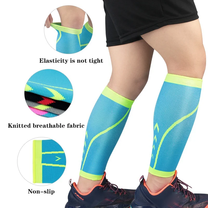 1pcs Running Athletics Compression Sleeves Leg Calf Shin Splints Elbow Knee Pads Protection Sports Safety Unisex | Спорт и