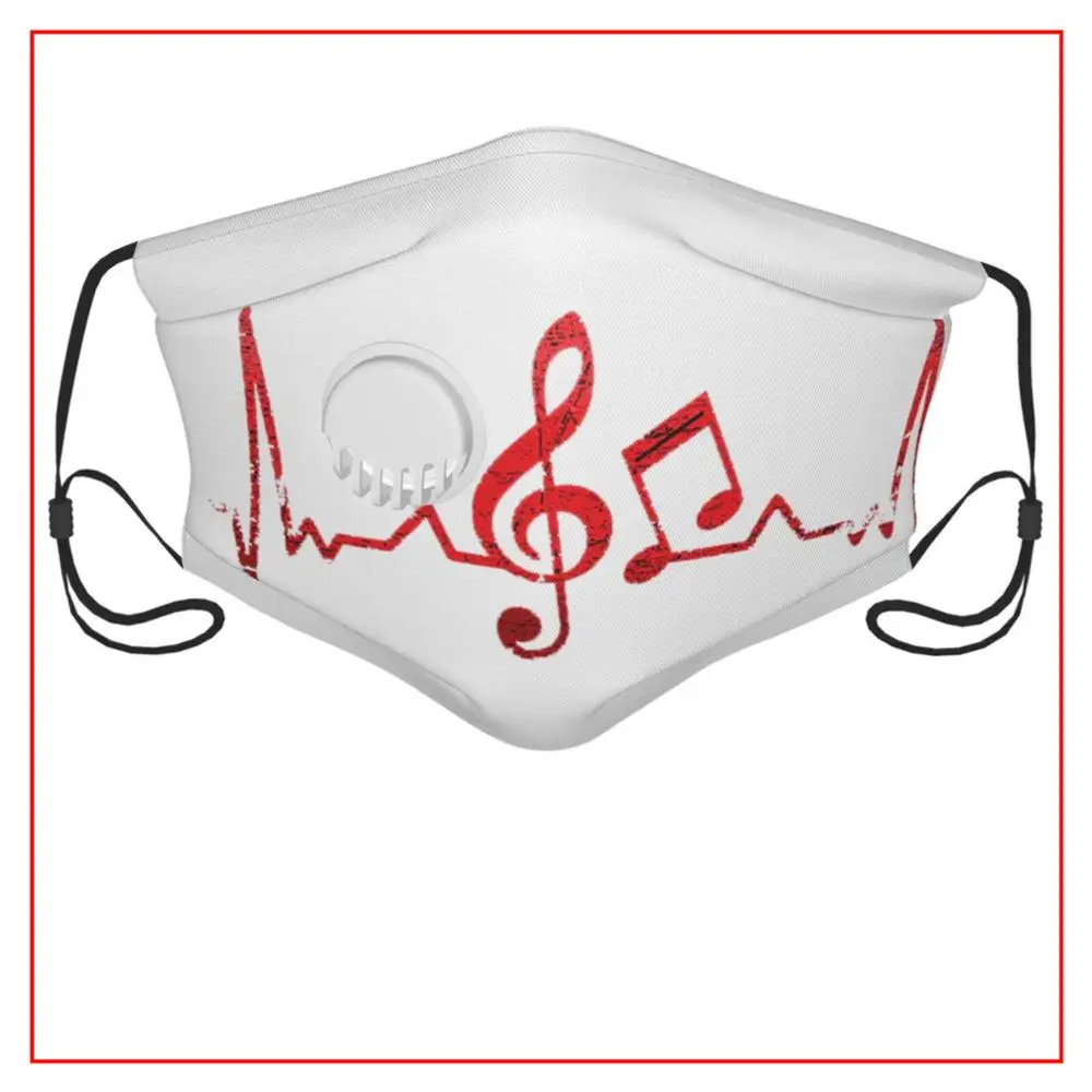 

Kids Men Women face mask Music Vintage Heartbeat Treble Clef shield protection masque enfant маска для лица designer facemasks