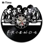 Часы в виде компакт-диска Friends TV Series, настенные часы с светодиодный подсветкой, винтажные настенные часы с виниловой записью, домашний декор, подарок для друга horloge