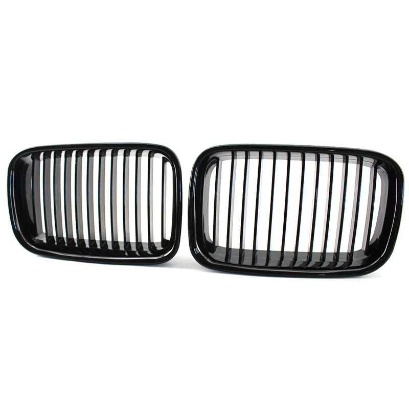 

Pair Front Sport Kidney Grille Grills Gloss Black for BMW E36 318 328 328 1992-1996 Racing Grills