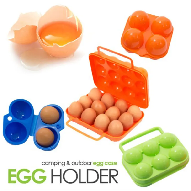 

Portable Egg Storage Boxes Outdoor Camping Tableware Camping Hiking Picnic BBQ Egg Container Travel Kitchen Egg Holder Carrier