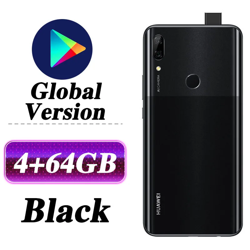 4G 64G Black Глобальная версия huawei P Smart Z мобильный телефон 6,59 дюймов FullView kirin 710F Восьмиядерный 16 МП всплывающий caemra NFC - Цвет: 4G 64G Black