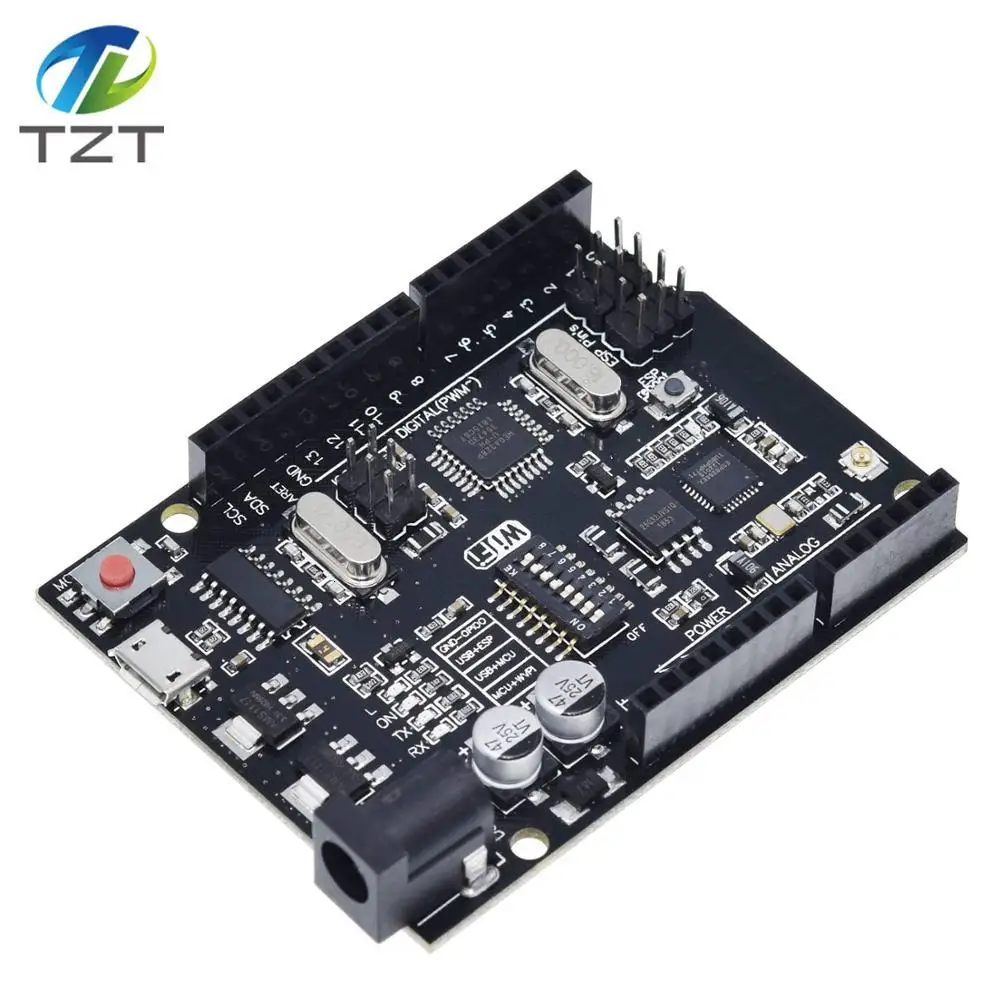 UNO R3 + WiFi ATmega328P ESP8266 (память 32 Мб) Φ CH340G для Arduino Uno NodeMCU WeMos Новое поступление |