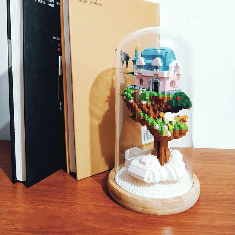 WiseHawk микро строительные блоки свадебное светильник лый дом дерево Дети Мини