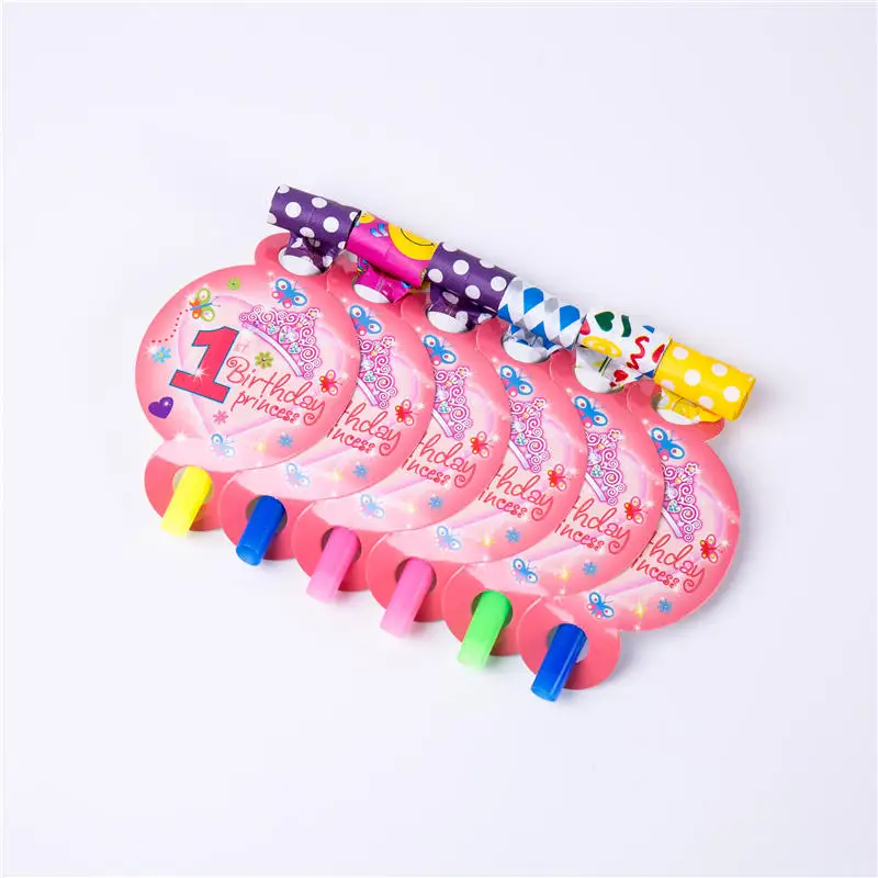 Розовые детские украшения на 1 й день рождения бумажные тарелки салфетки чашки