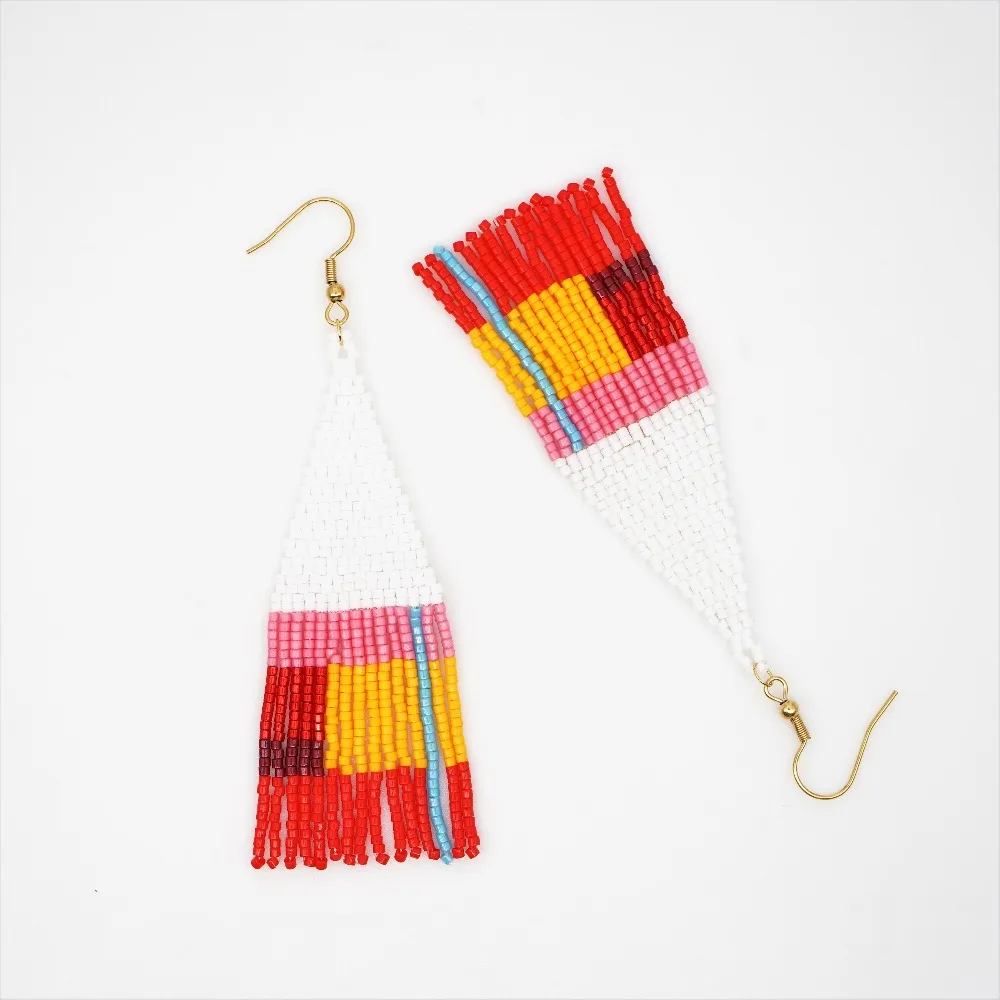 Go2boho богемные серьги для женщин MIYUKI с бахромой серьги красочные Pendientes Boho ручной работы бисер для плетения летние модные украшения