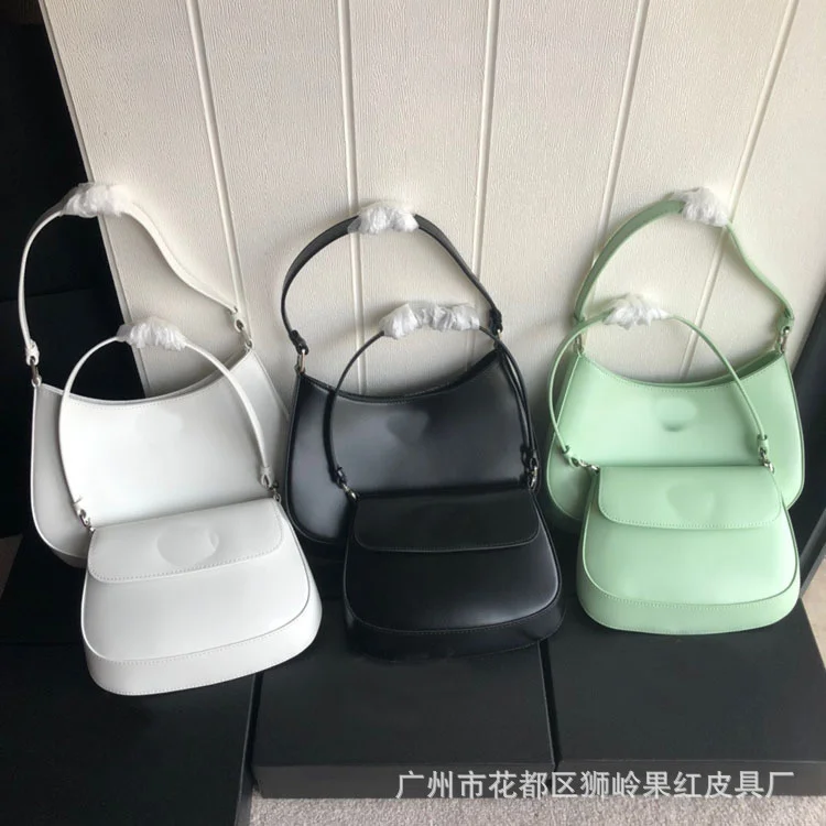 Новинка Яркая кожаная сумка Cleo для подмышек на одно плечо гладкая женская Лю