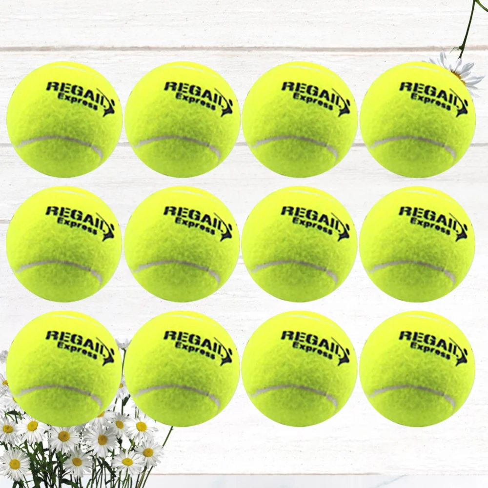 

12PCS Elastic Tennis Balls Training Tennis Balls for Sports Practice Outdoor